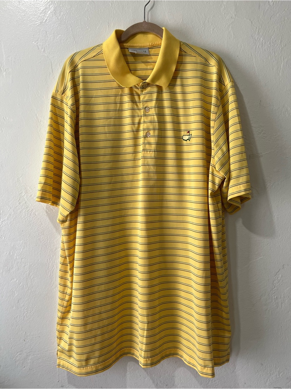 MASTERS Polo Shirt
PERFORMANCE Mens XXL
Yellow Striped Athleisure Golf
Golfer
